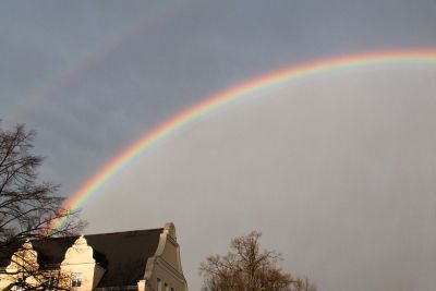 Regenbogen im April